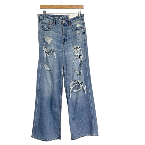 American Eagle Outfitters Distressed High Rise Skater Jeans 8 Short - Picture 2 of 9